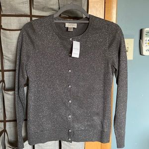 Loft Gray Sparkle Sweater Size Petite Small- NWT Beautiful!